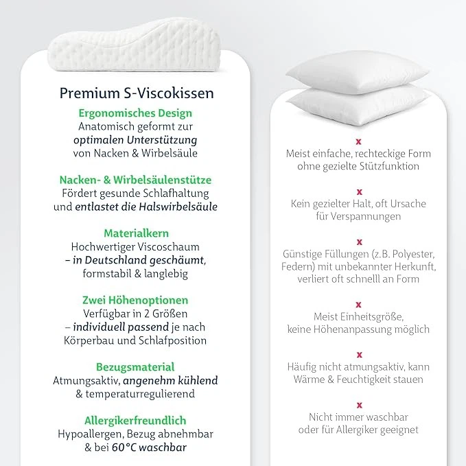 Ergonomic Wave Neck Visco Pillow high quality